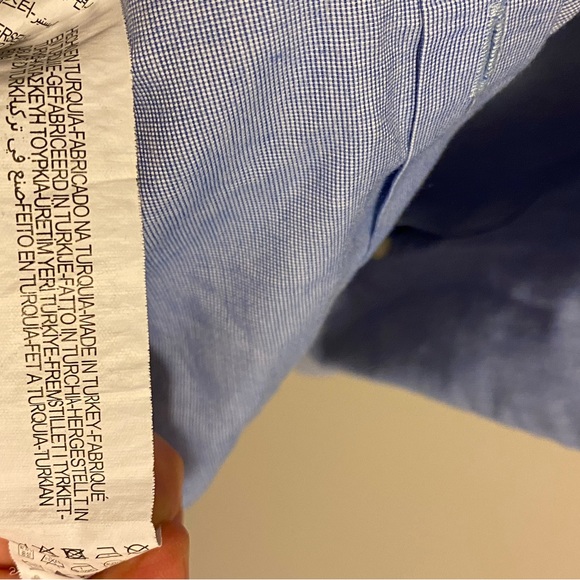 Men’s Zara slim cut collared button down, light blue, size L - Picture 4 of 5